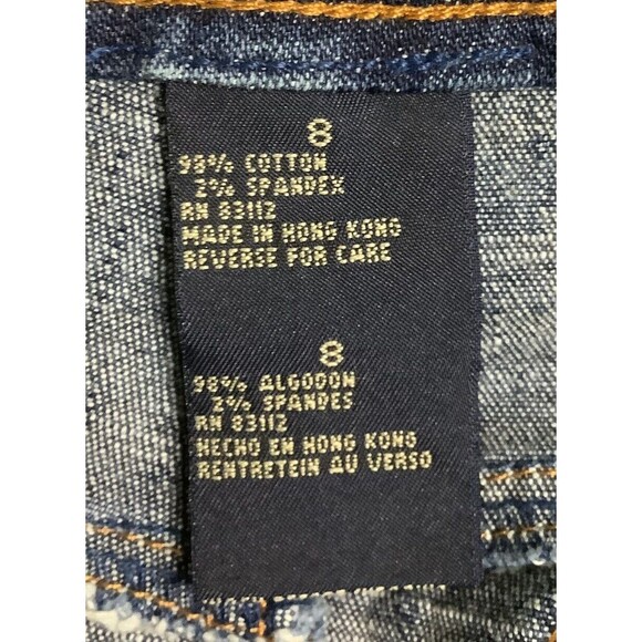 Route 66 Skirt Womens 8 Jean Denim Stretch 5 Pocket Vent Blue Vintage - Picture 8 of 9